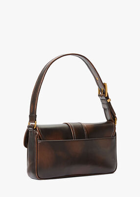 michael kors colby medium burnished leather shoulder bag