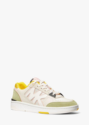 michael kors rebel color block leather and mesh sneaker