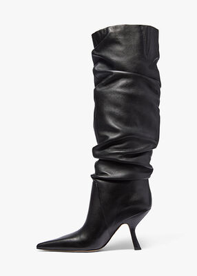 michael kors luna leather boot