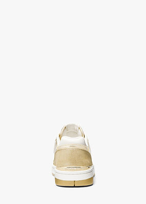 michael kors rebel metallic leather sneaker