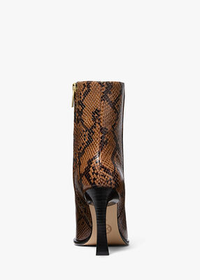 michael kors kelsea snake embossed leather boot