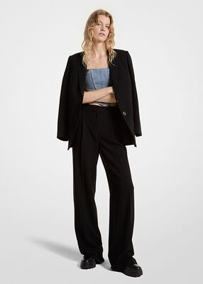 michael kors crepe wide leg pants