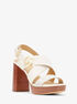 Vera Leather and Logo Platform Sandal