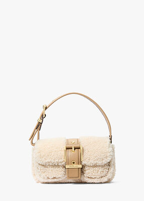 michael kors colby extra small shearling shoulder bag