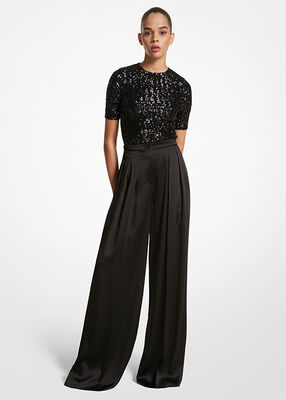 Satin Palazzo Pants