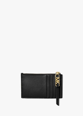 michael kors empire small woven leather card case