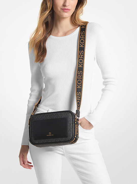 Maeve Large Logo and Faux Leather Crossbody Bag