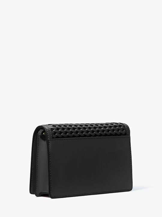 Jet Set Medium Woven Leather Crossbody Bag