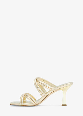 michael kors corrine metallic leather sandal