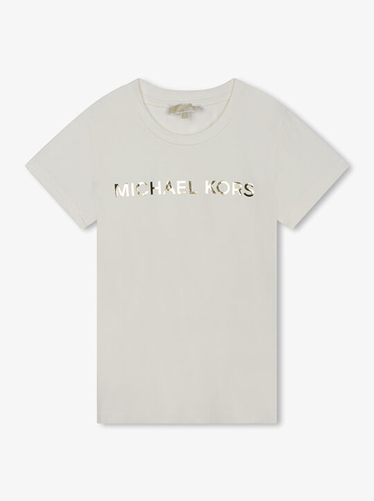 michael kors logo stretch cotton t shirt