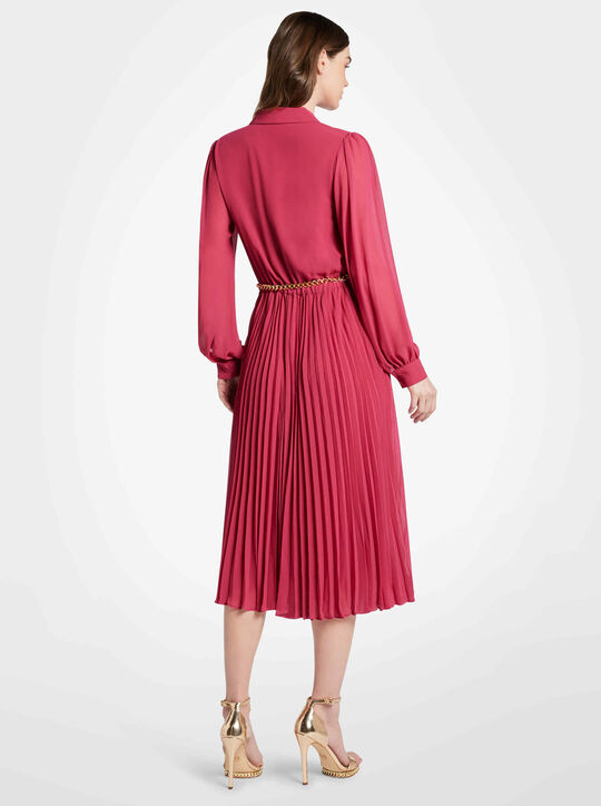 Georgette Belted Wrap Dress