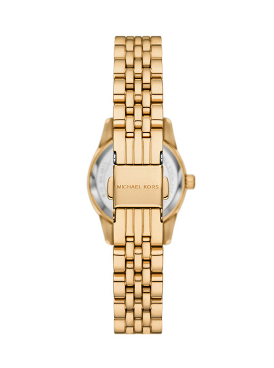 Michael Kors Lexington Three-Hand Gold-Tone Stainless Steel Watch