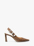 Darrington Crocodile Embossed Leather Slingback Pump