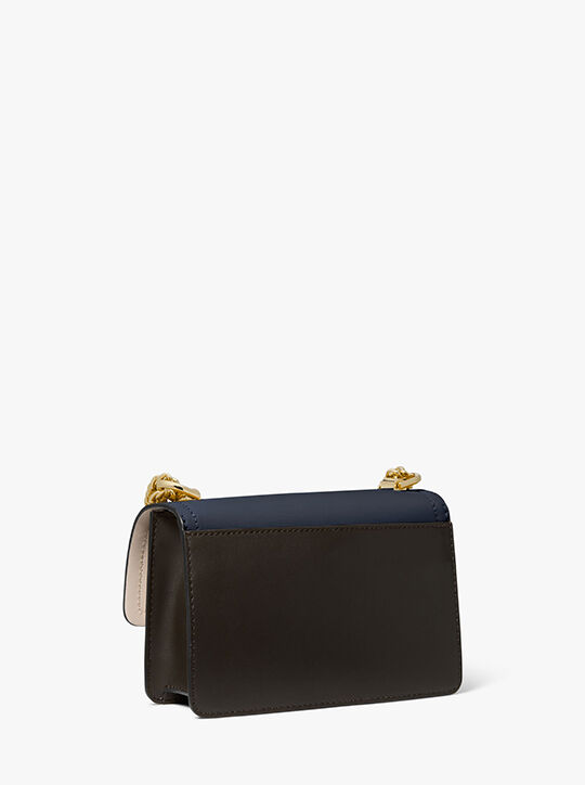 Heather Extra-Small Color-Block Leather Crossbody Bag