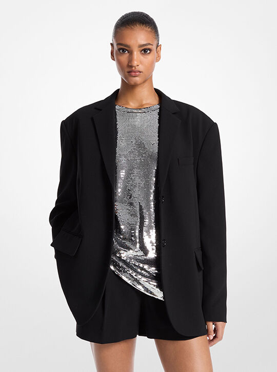 michael kors oversized crepe blazer