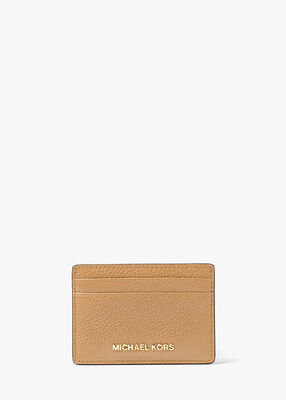 michael kors pebbled leather card case