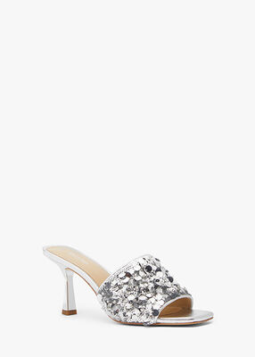 michael kors tessa sequined mule sandal