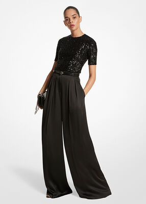 Satin Palazzo Pants