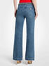 michael kors denim belted flared jeans