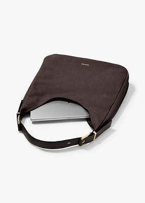 Nolita Large Suede Hobo Shoulder Bag