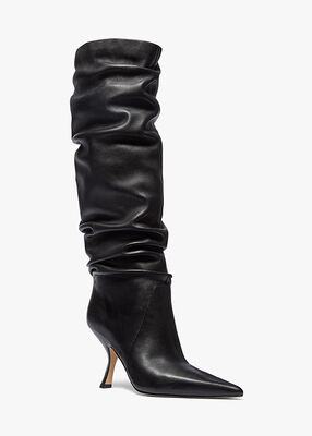 michael kors luna leather boot