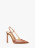 Alora Hand-Stitched Leather Slingback Pump