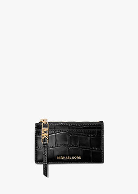 Empire Small Crocodile Embossed Leather Card Case