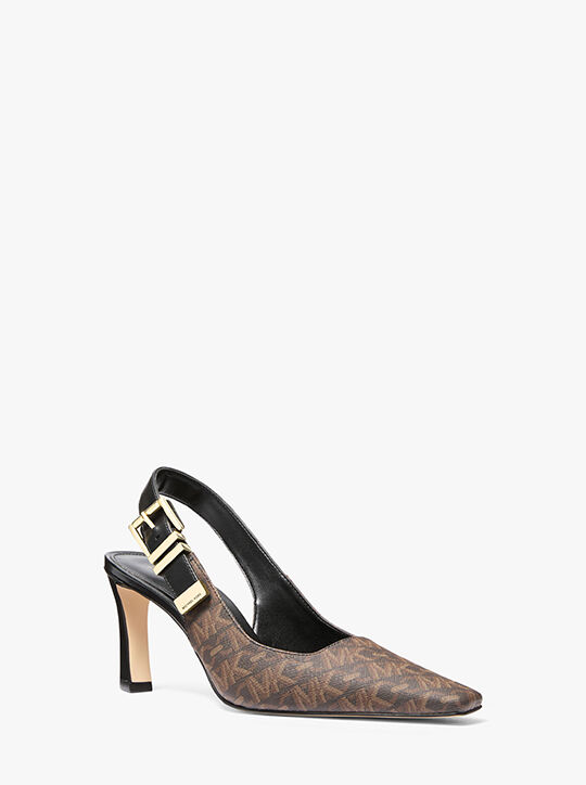 michael kors darrington empire monogram slingback pump