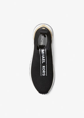 michael kors bodie logo tape mesh slip on trainer