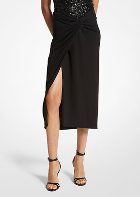 michael kors matte jersey sarong skirt