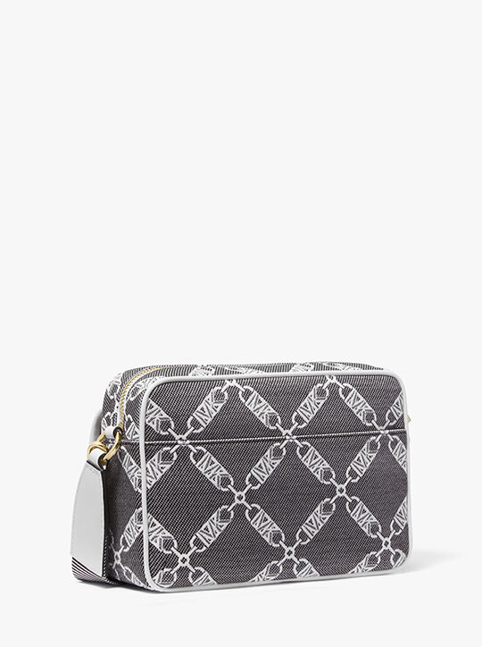 Parker Medium Empire Logo Jacquard Crossbody Bag