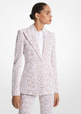 michael kors georgina corded floral lace blazer