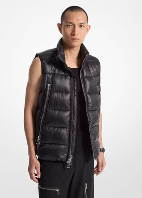 michael kors nylon quilted puffer vest