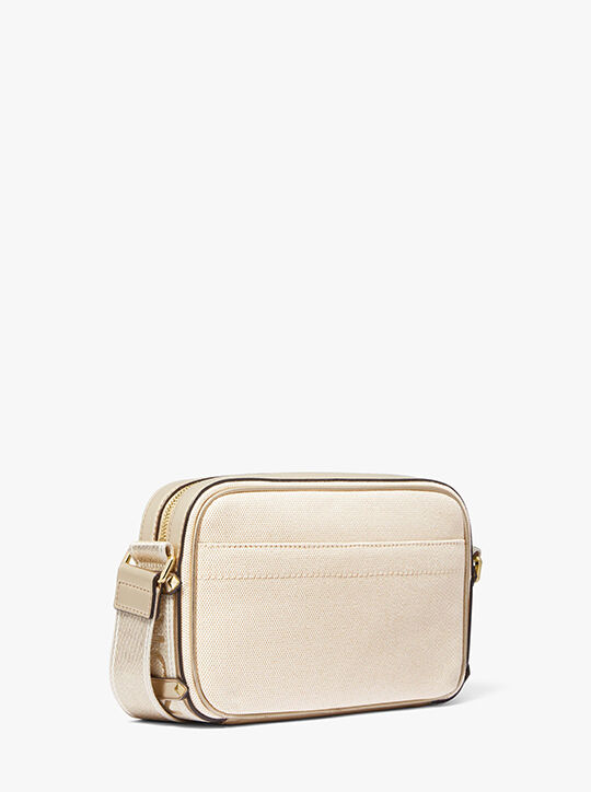 Maeve Large Canvas and Metallic Crossbody Bag