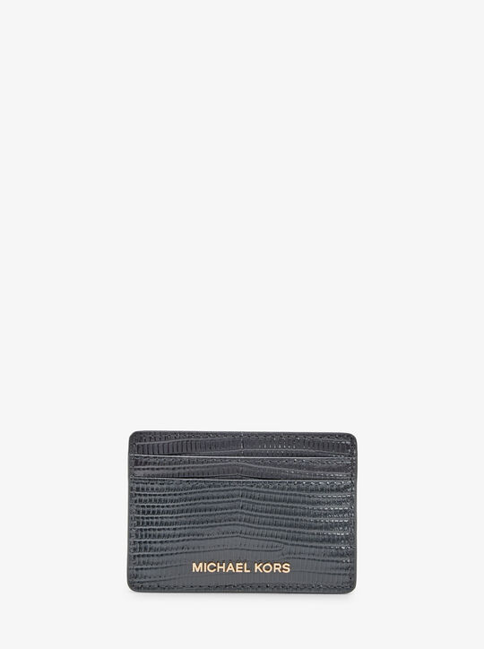 Jet Set Lizard Embossed Card Case