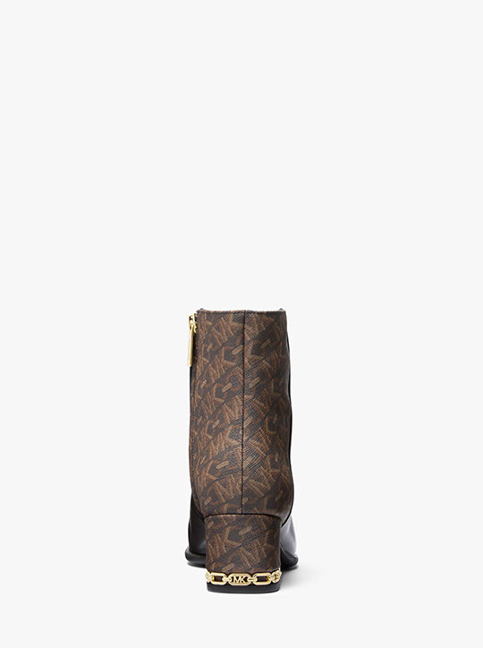 June Flex Leather and Empire Monogram Ankle Boot