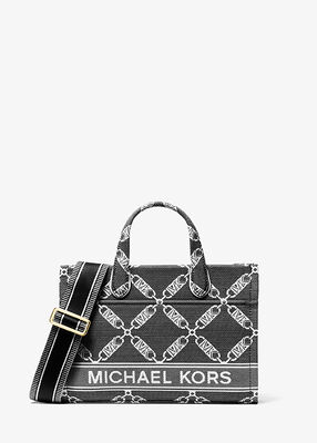 michael kors gigi small empire logo jacquard messenger bag