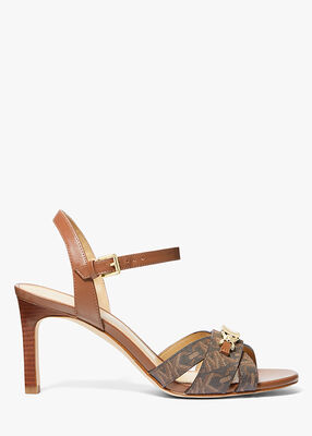 michael kors tiffanie empire signature logo sandal