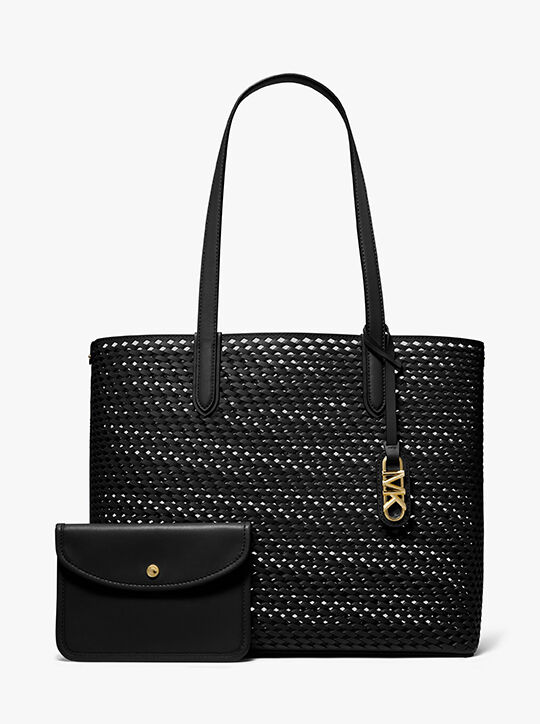 Eliza Extra-Large Woven Leather Tote Bag