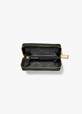 Jet Set Small Pebbled Leather Zip-Around Card Case