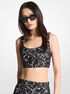 michael kors palm lace bralette top