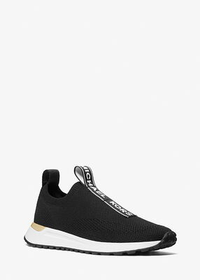 michael kors bodie logo tape mesh slip on trainer