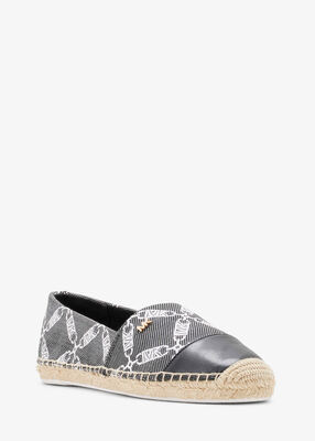 michael kors kendrick empire diamond logo jacquard slip on espadrille