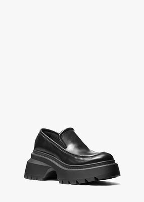 michael kors shiloh leather loafer