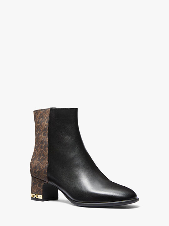 June Flex Leather and Empire Monogram Ankle Boot