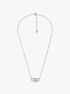 Michael Kors Sterling Silver Pavé Empire Link Pendant Necklace