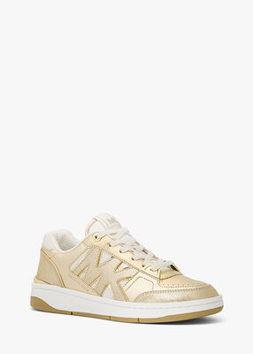 michael kors rebel metallic leather sneaker