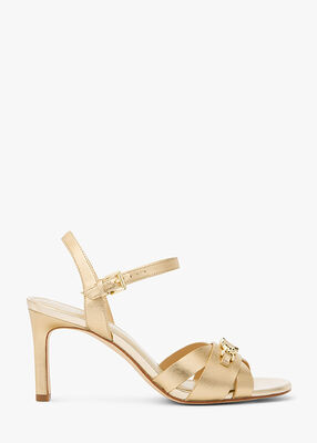 michael kors tiffanie metallic leather sandal