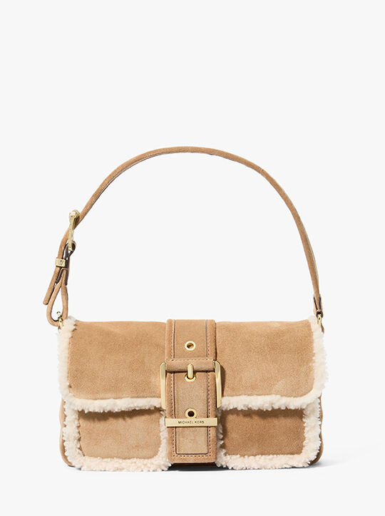 michael kors colby medium suede shoulder bag