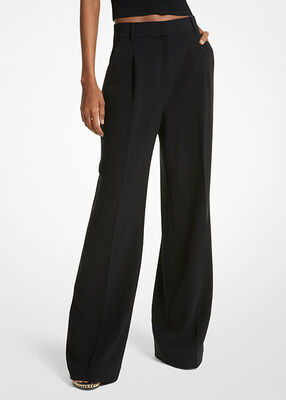 michael kors crepe wide leg pants